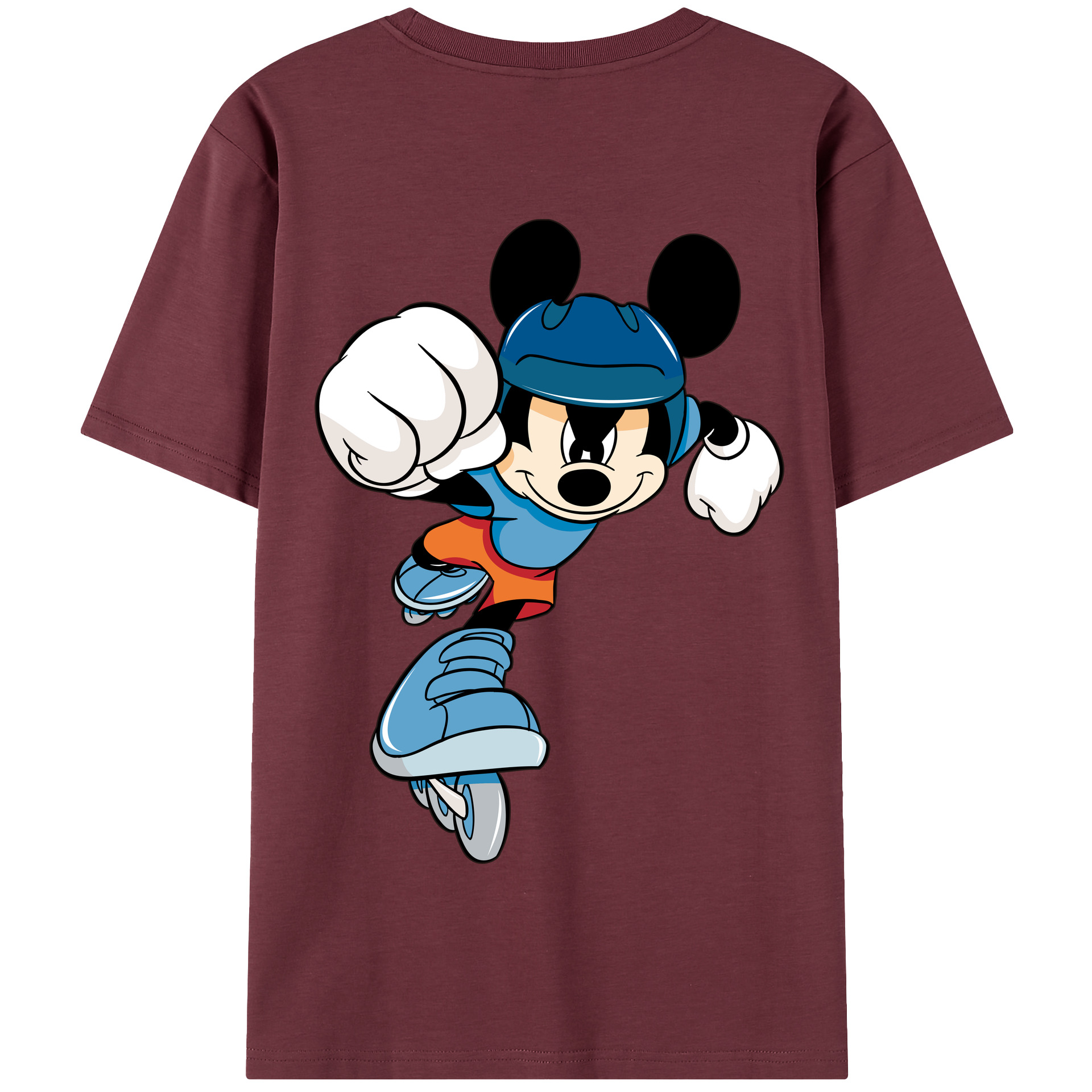 （画像用） ミッキーマウス Mickey Mouse 綿100％半袖Tシャツ（背面プリント）